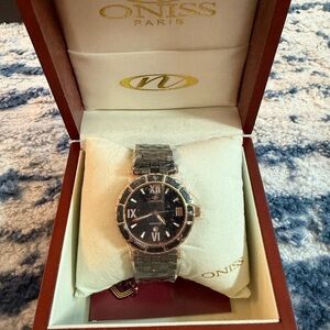 Oniss Black and Gold Watch